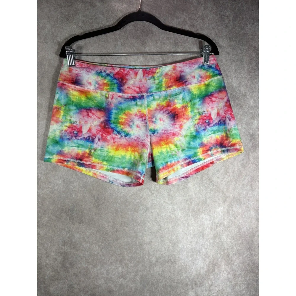 Born Primitive Athletic Lot of 2 Shorts Women XL Multicolor Tie Dye Camo Booty